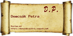 Demcsák Petra névjegykártya